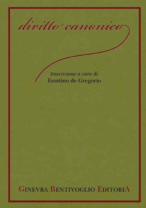 Diritto canonico - copertina