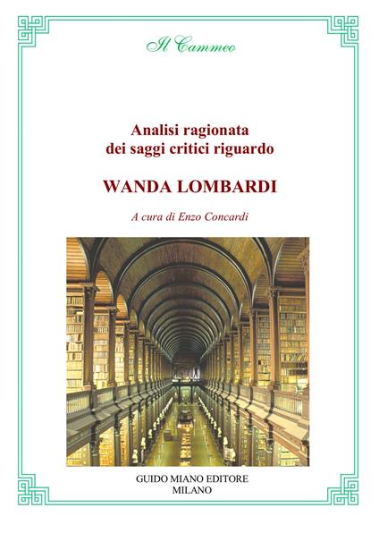 Analisi ragionata dei saggi critici riguardo Wanda Lombardi - Enzo Concardi - copertina