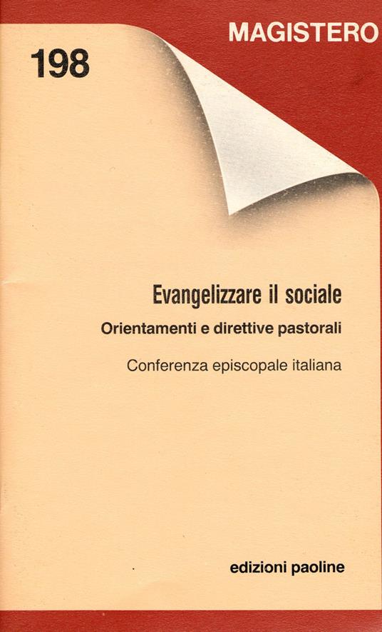 Evangelizzare il sociale. Orientamenti e direttive pastorali - copertina