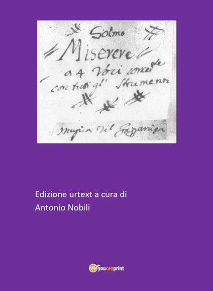 Miserere - Giuseppe Gazzaniga - copertina