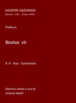 Beatus Vir. Psalmus a 4 voci concertato. Spartito