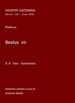 Beatus Vir. Psalmus a 4 voci concertato. Spartito