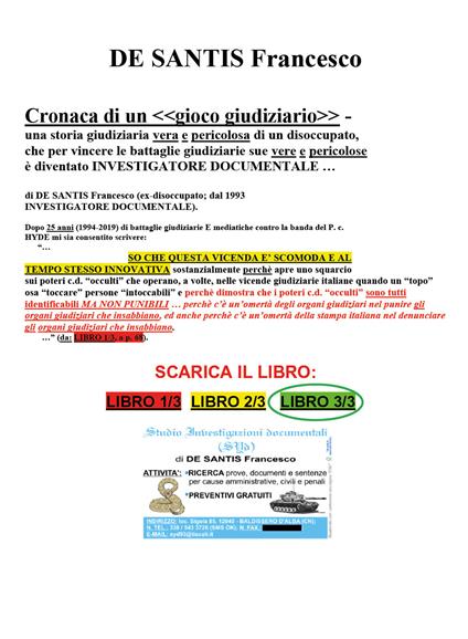 Cronaca di un «gioco giudiziario». Vol. 3 - Francesco De Santis - copertina