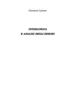 Interlingua e analisi degli errori