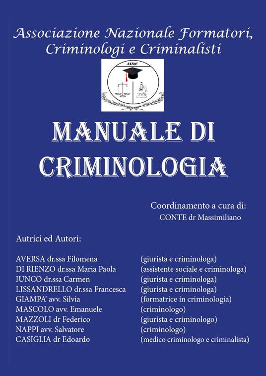 Manuale di criminologia - copertina