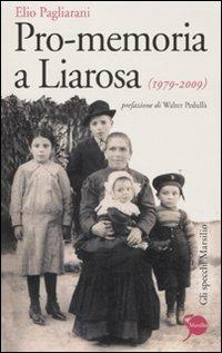 Pro-memoria a Liarosa (1979-2009) - Elio Pagliarani - copertina
