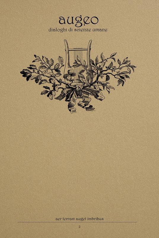 Augeo. Dialoghi di scienze umane. Vol. 2: Oltre l'ideologia dell'emergenza: prospettive per un mondo nuovo. - copertina