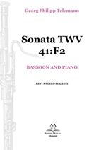 Sonata TWV 41:F2. Bassoon and piano. Spartito
