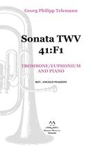 Sonata TWV 41:F1. Trombone/euphonium and piano. Spartito