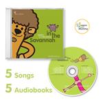 In the savannah. 5 songs + 5 audiobooks
