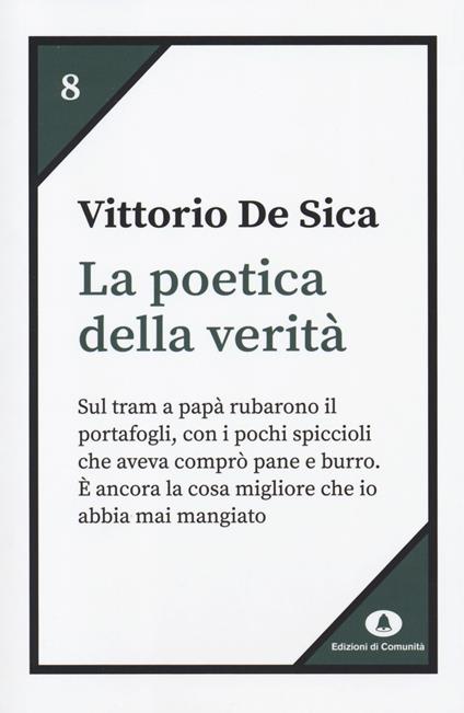 La poetica della verità - Vittorio De Sica - copertina