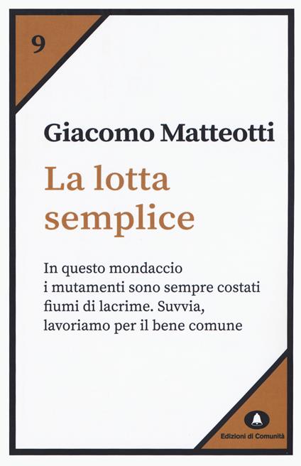 La lotta semplice - Giacomo Matteotti - copertina