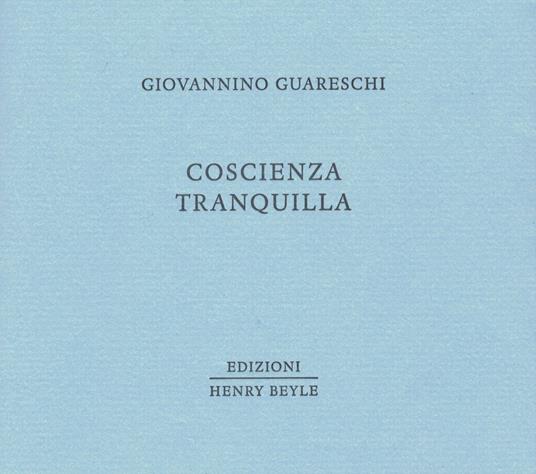 Coscienza tranquilla - Giovannino Guareschi - copertina