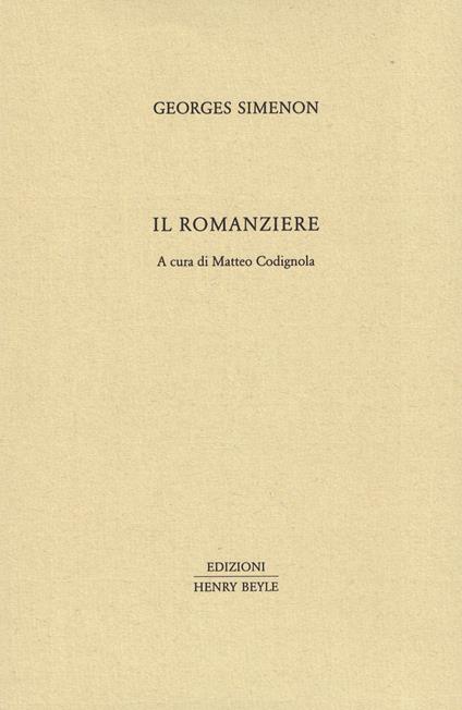 Il romanziere - Georges Simenon - copertina
