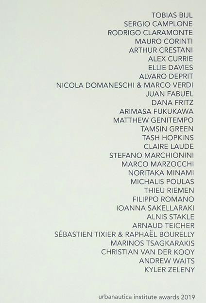 Urbanautica Institute Awards 2019. Ediz. italiana e inglese - copertina