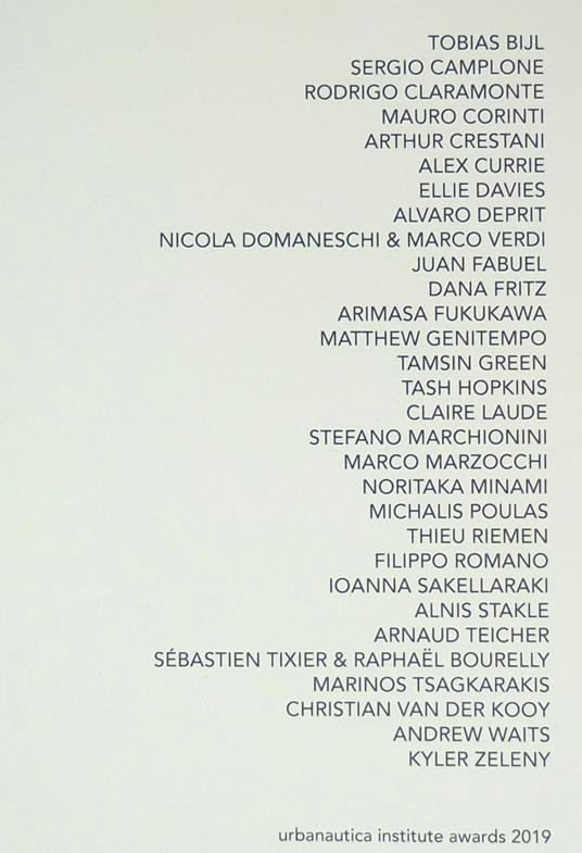 Urbanautica Institute Awards 2019. Ediz. italiana e inglese - copertina