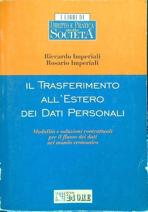 Il trasferimento all'estero dei dati personali