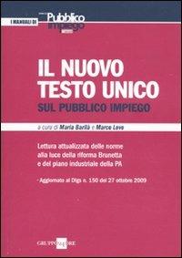 Il nuovo testo unico sul pubblico impiego - copertina
