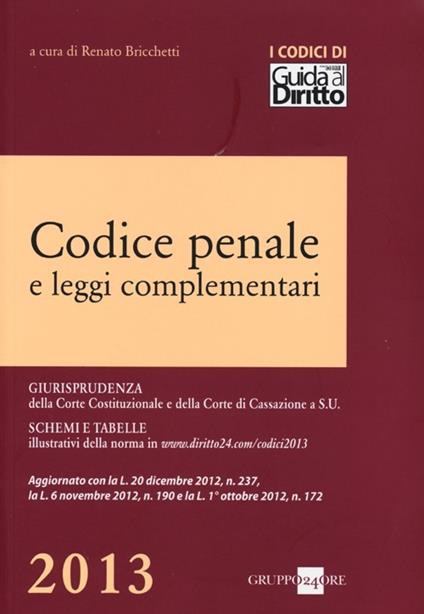 Codice penale e leggi complementari - copertina
