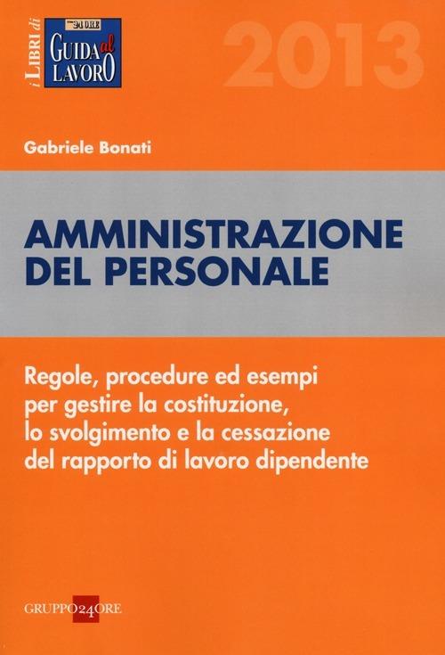 Amministrazione del personale -  Gabriele Bonati - copertina