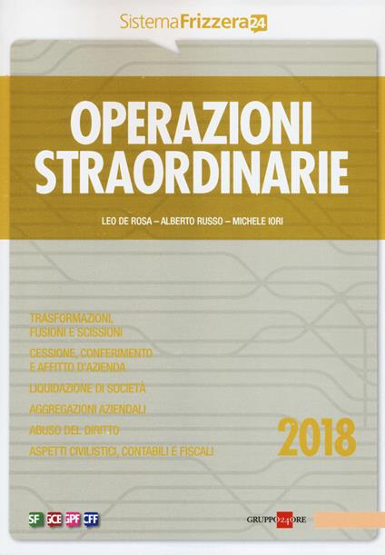 Operazioni straordinarie 2018 - Leo De Rosa,Alberto Russo,Michele Iori - copertina