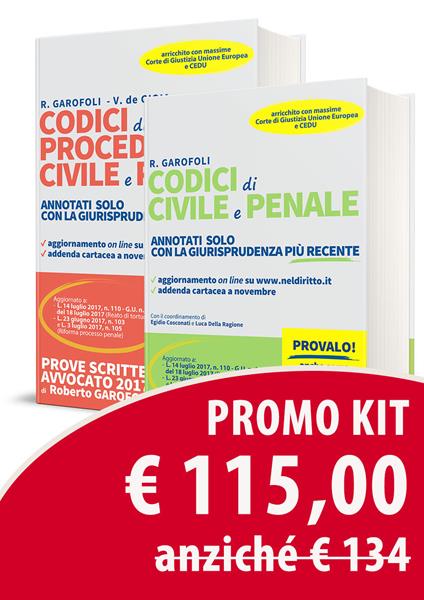 Codici di civile e penale. Annotati solo con la giurisprudenza più recente-Codici di procedura civile e penale annotati solo con la giurisprudenza più recente - Roberto Garofoli,Valerio De Gioia - copertina