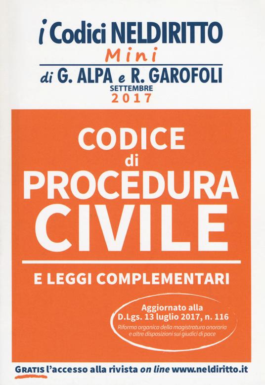 Codice di procedura civile e leggi complementari - copertina