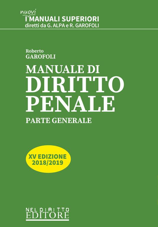 Manuale di diritto penale. Parte generale - Roberto Garofoli - copertina