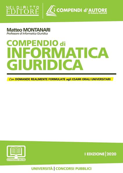 Compendio di informatica giuridica - Matteo Montanari - copertina