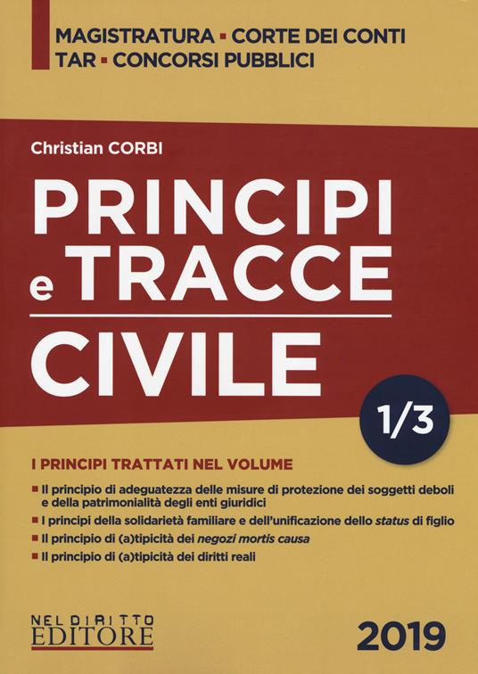 Principi e tracce. Civile. Vol. 1 - Christian Corbi - copertina