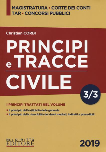 Principi e tracce. Civile. Vol. 3 - Christian Corbi - copertina