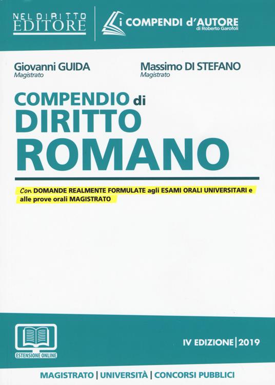 Compendio di diritto romano. Con espansione online - Giovanni Guida,Massimo Di Stefano - copertina