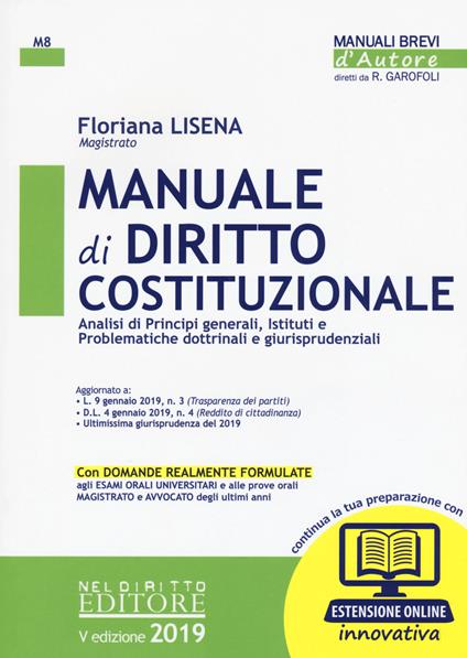 Manuale di diritto costituzionale. Con espansione online - Floriana Lisena - copertina