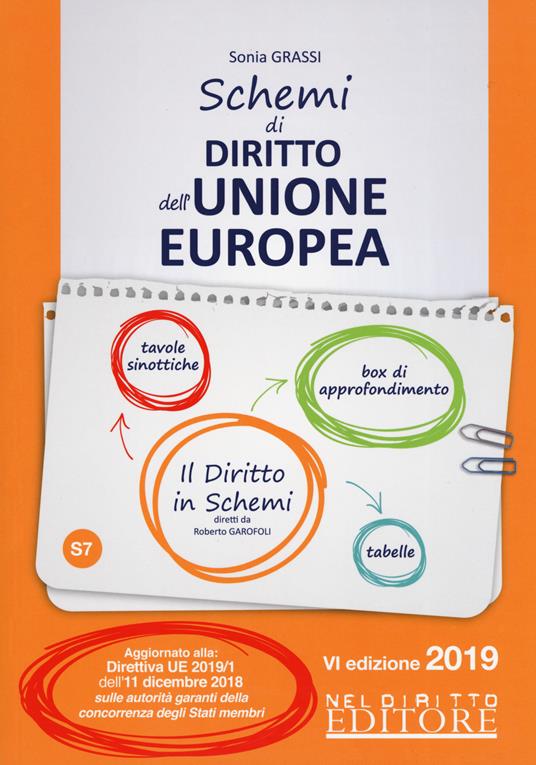 Schemi di diritto dell'Unione Europea - copertina