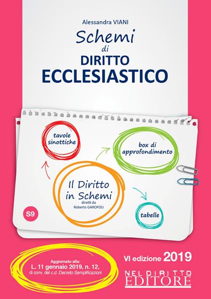 Schemi di diritto ecclesiastico - Alessandra Viani - copertina