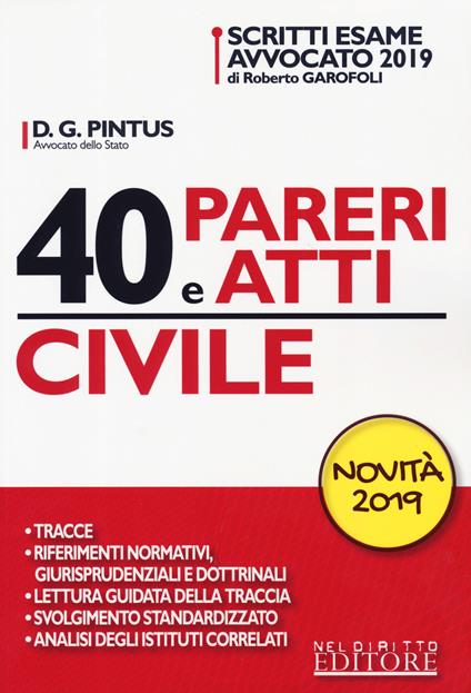40 pareri e atti. Civile - Davide Giovanni Pintus - copertina