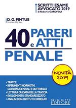 40 pareri e atti. Penale