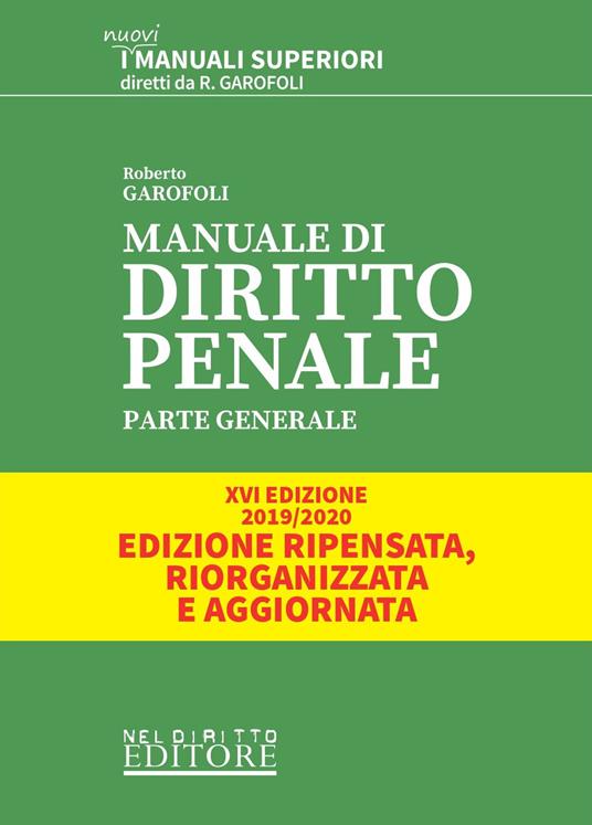 Manuale di diritto penale. Parte generale - Roberto Garofoli - copertina