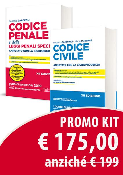 Codice civile. Annotato con la giurisprudenza-Codice penale e delle leggi penali speciali. Annotato con la giurisprudenza - Roberto Garofoli,Maria Iannone - copertina