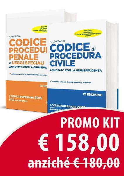 Codice di procedura civile. Annotato con la giurisprudenza-Codice di procedura penale e leggi speciali. Annotato con la giurisprudenza - Antonio Lombardi,Valerio De Gioia - copertina