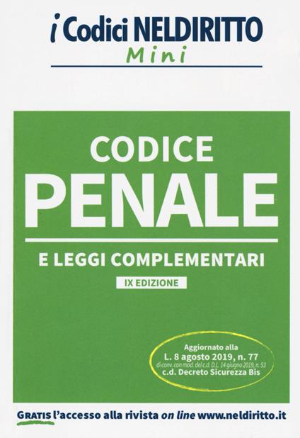Codice penale e leggi complementari - copertina