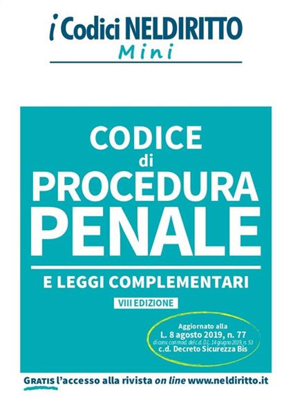 Codice di procedura penale e leggi complementari - copertina