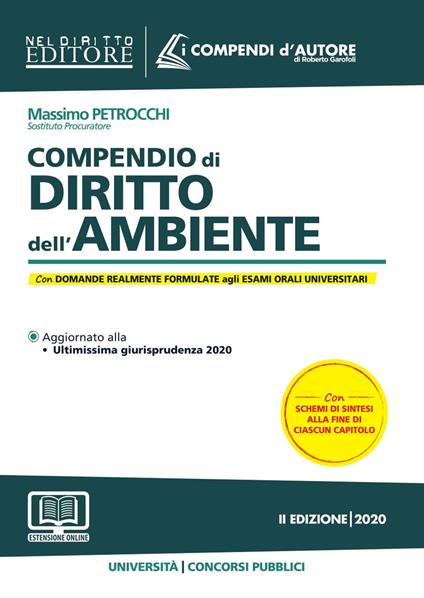Compendio di diritto dell'ambiente. Con aggiornamento online - Massimo Petrocchi - copertina