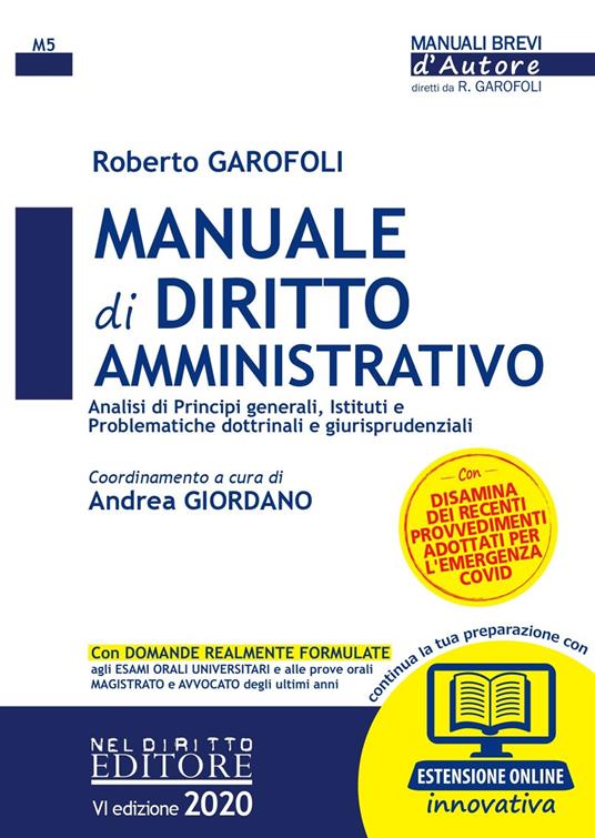 Manuale di diritto amministrativo - Roberto Garofoli,Giulia Ferrari - copertina