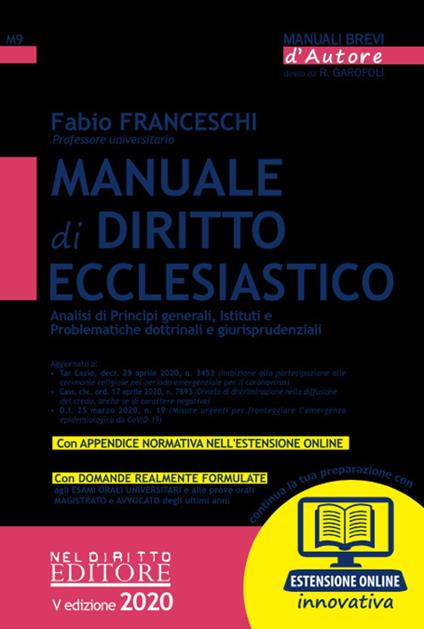 Manuale di diritto ecclesiastico. Con espansione online - Fabio Franceschi - copertina