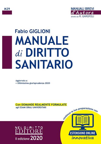 Manuale di diritto sanitario. Con espansione online - Fabio Giglioni - copertina