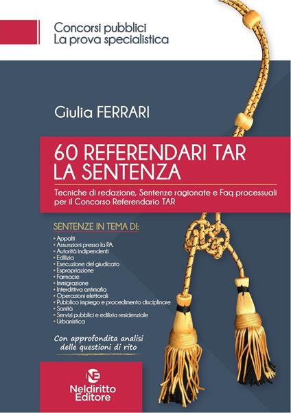 60 referendari TAR. La sentenza - Giulia Ferrari - copertina