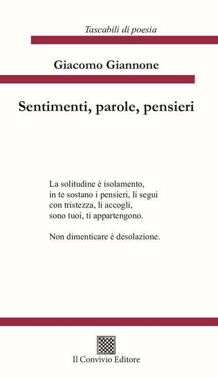 Sentimenti, parole, pensieri - Giacomo Giannone - copertina