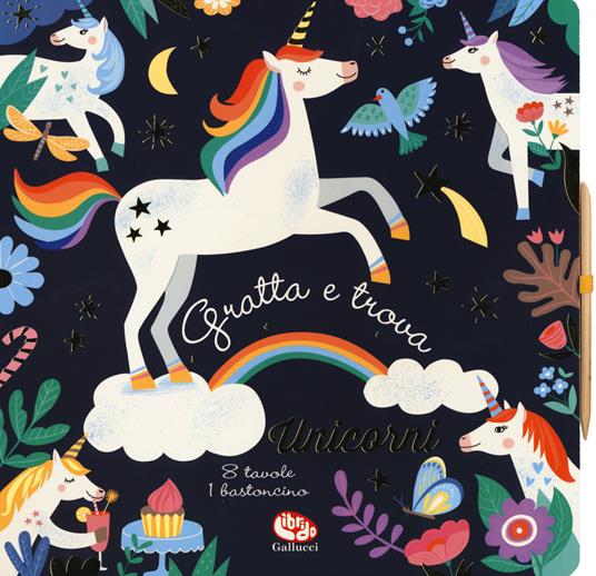 Unicorni. Gratta e trova. Ediz. illustrata. Con gadget - Aurore Meyer,Sandrine Monnier - copertina