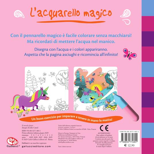 Mondo fatato. L'acquarello magico. Ediz. a spirale. Con pennello - Julie Camel - 3